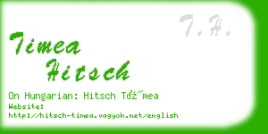 timea hitsch business card